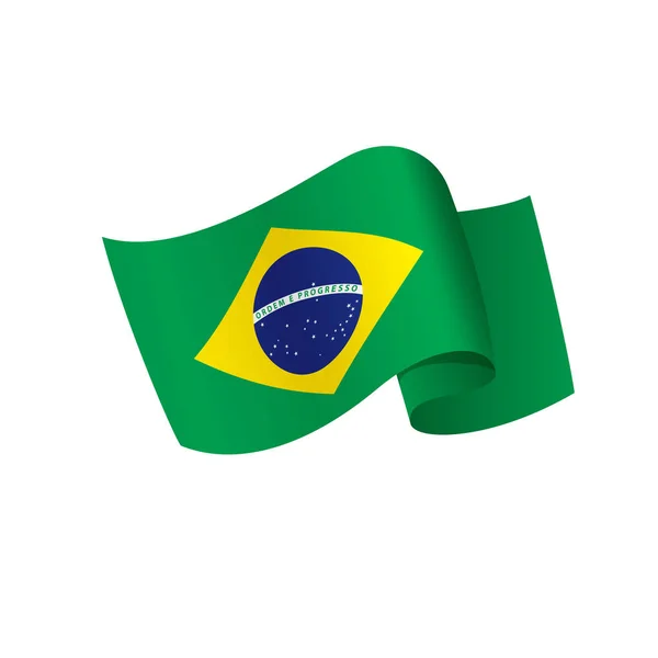 Bandera de Brasil, ilustración vectorial — Vector de stock
