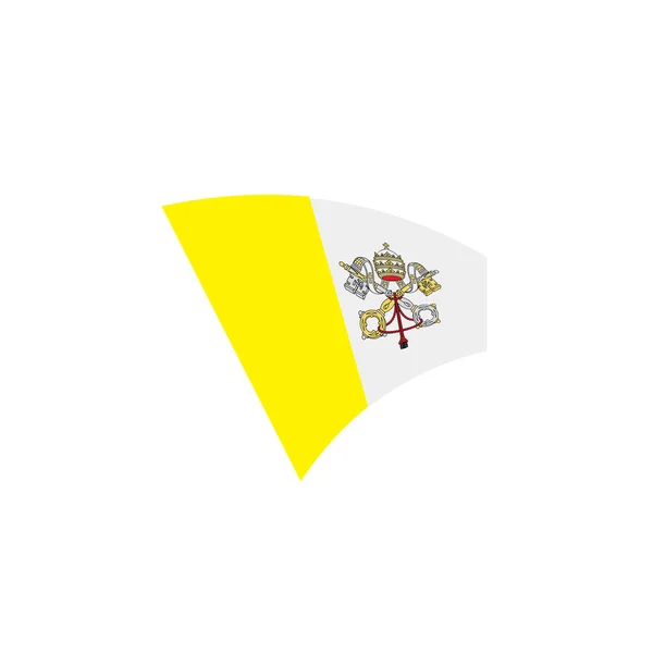 Vatikanische Flagge, Vektorillustration — Stockvektor