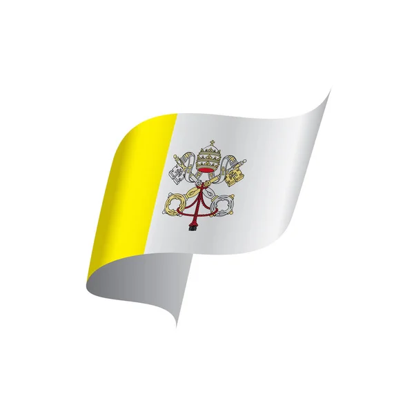 Vatikanische Flagge, Vektorillustration — Stockvektor