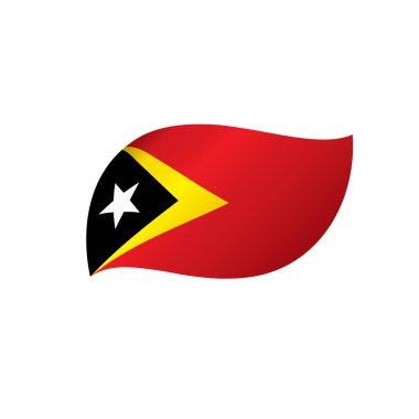 Doğu timor bayrağı, vektör çizim