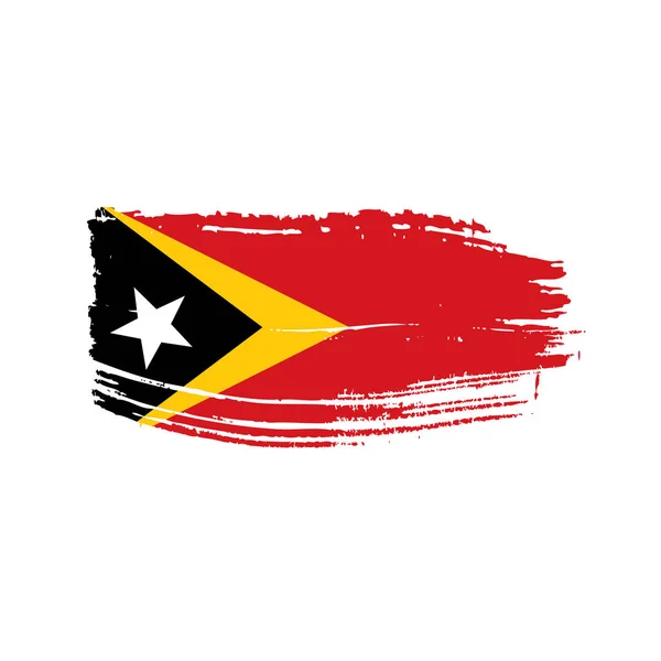 Východního Timoru vlajka, vektorové ilustrace — Stockový vektor