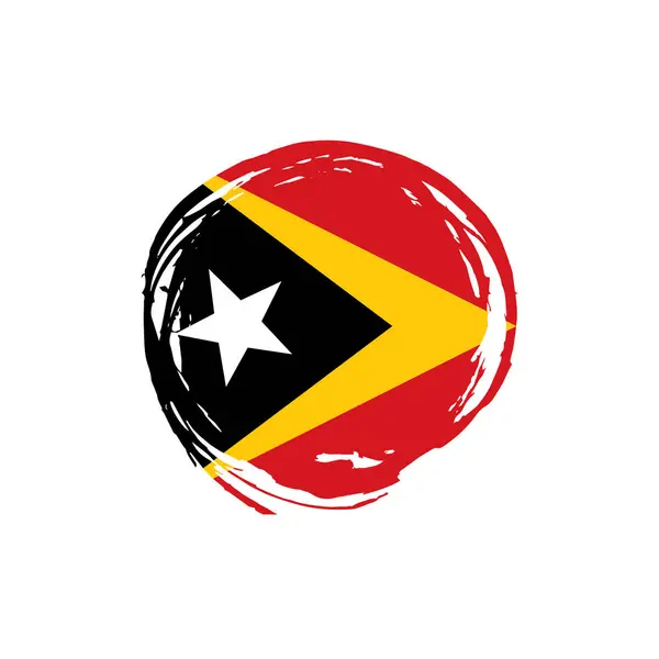 Oost-timor vlag, vectorillustratie — Stockvector