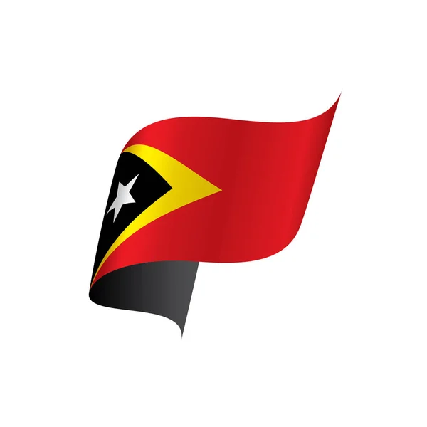 Oost-timor vlag, vectorillustratie — Stockvector