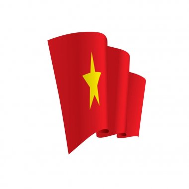 Vietnam bayrağı, vektör illüstrasyonu