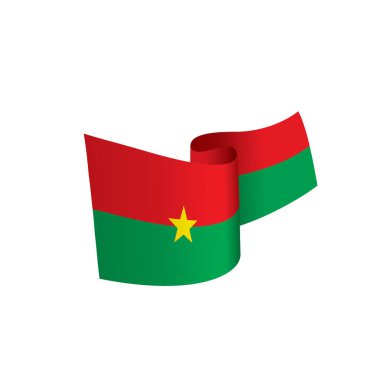 Burkina Faso bayrak, vektör çizim
