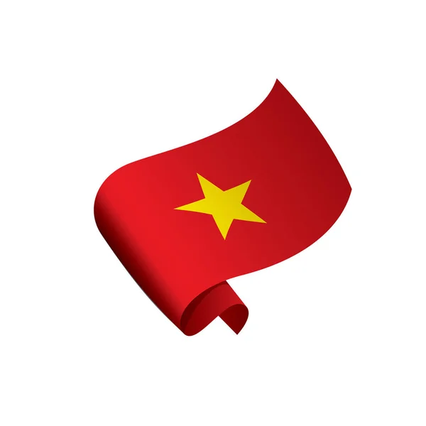 Vietnámi zászló, vektor illusztráció — Stock Vector