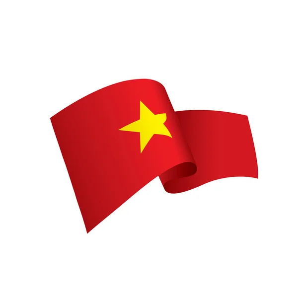 Vietnam flagga, vektor illustration — Stock vektor