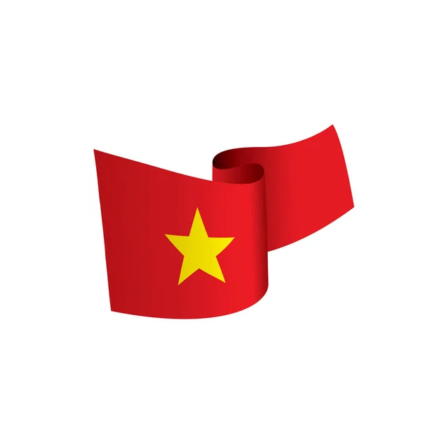 Drapeau du Vietnam, illustration vectorielle — Image vectorielle