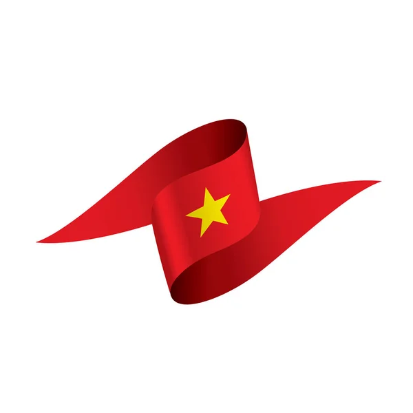 Bandera de Vietnam, vector de ilustración — Vector de stock