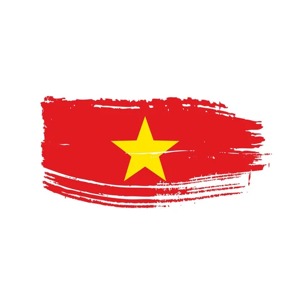 Vietnam vlag, vector illustratie — Stockvector