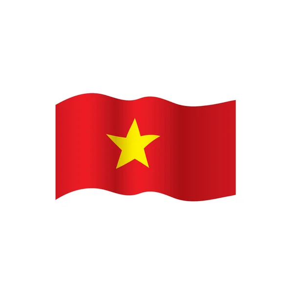 Bandera de Vietnam, vector de ilustración — Vector de stock