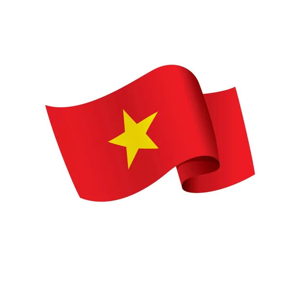 Vietnamský příznak, vektorová ilustrace — Stockový vektor