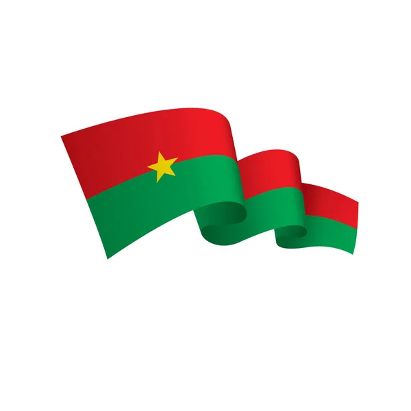 Burkina Fasos flagga, vektorillustration — Stock vektor