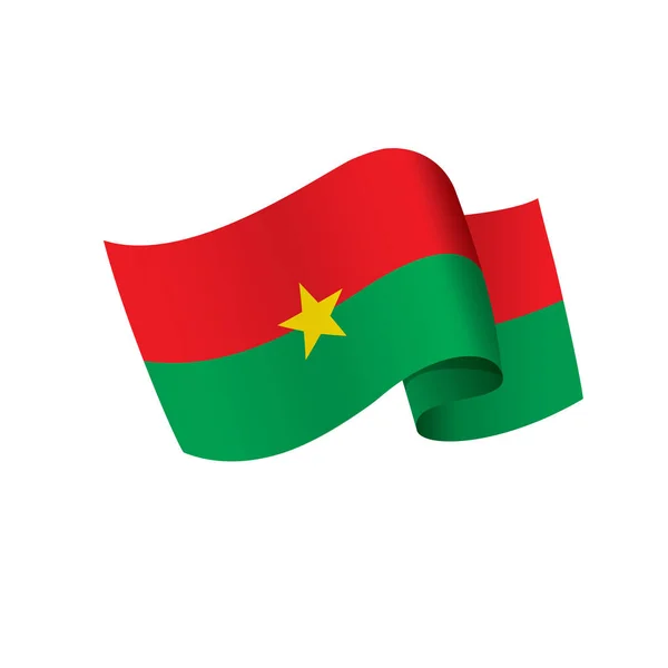 Bandera de Burkina Faso, ilustración vectorial — Vector de stock