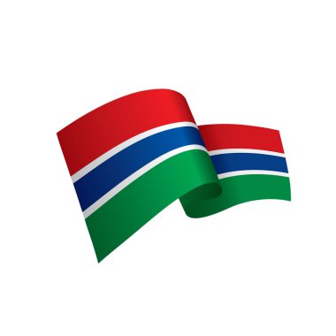 Gambiya bayrak, vektör çizim