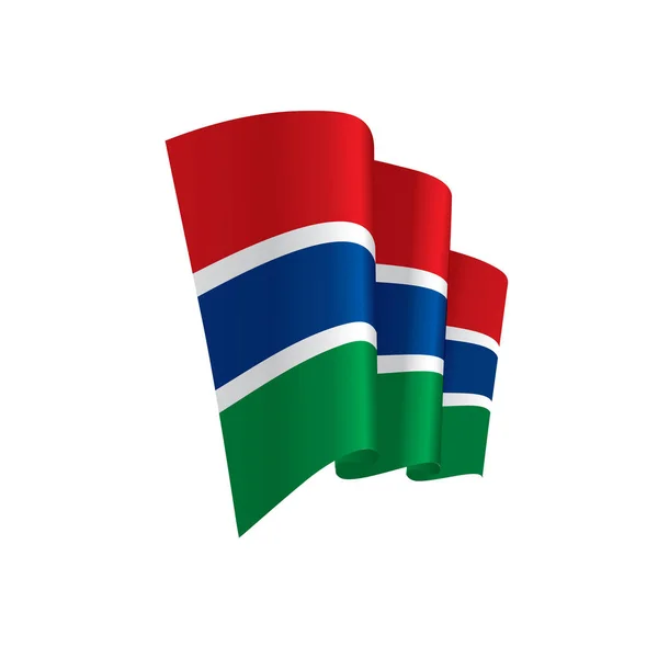 Vlag van Gambia, vectorillustratie — Stockvector