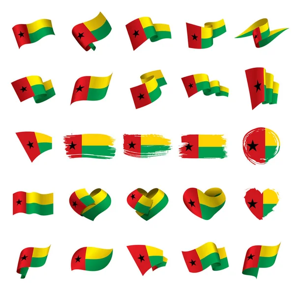 Drapeau Guinée Bissau, illustration vectorielle — Image vectorielle