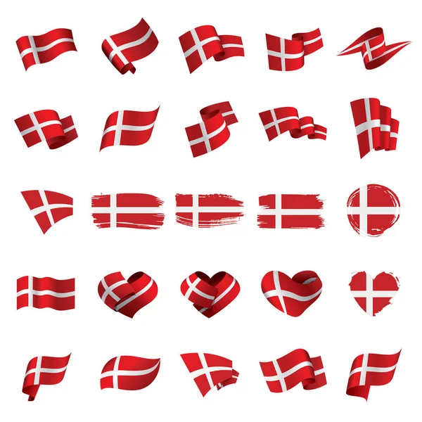 Danmark flag, vector illustration — Stock Vector