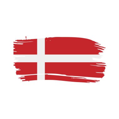 Danmark bayrak, vektör çizim