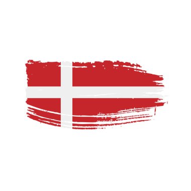 Danmark bayrak, vektör çizim