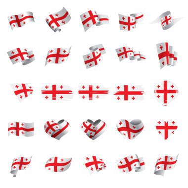 Georgia bayrak, vektör çizim