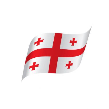 Georgia bayrak, vektör çizim