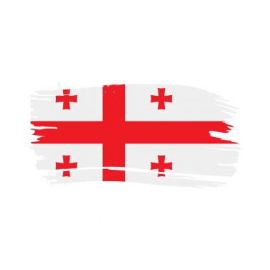 Georgia bayrak, vektör çizim