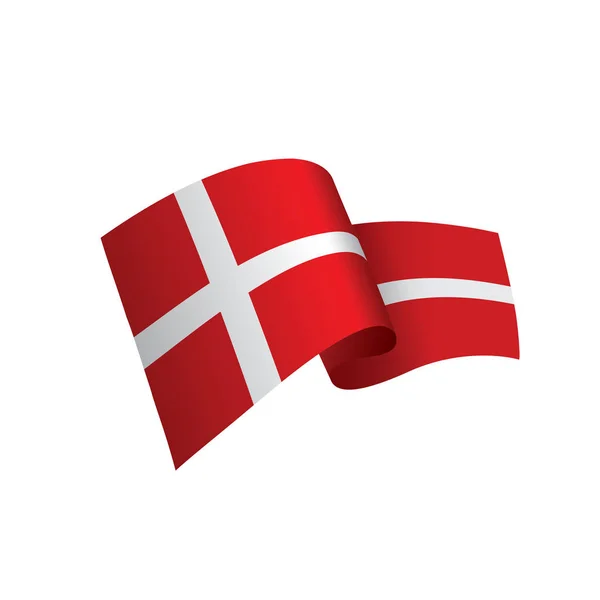 Dänische Flagge, Vektorabbildung — Stockvektor