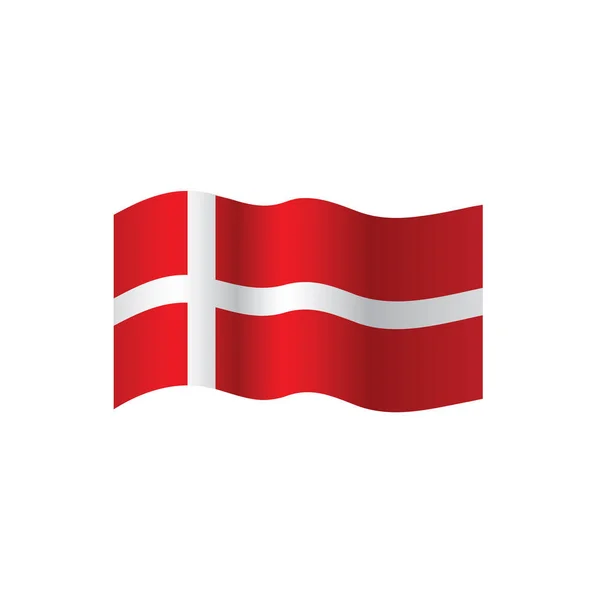 Bandiera Danmark, illustrazione vettoriale — Vettoriale Stock