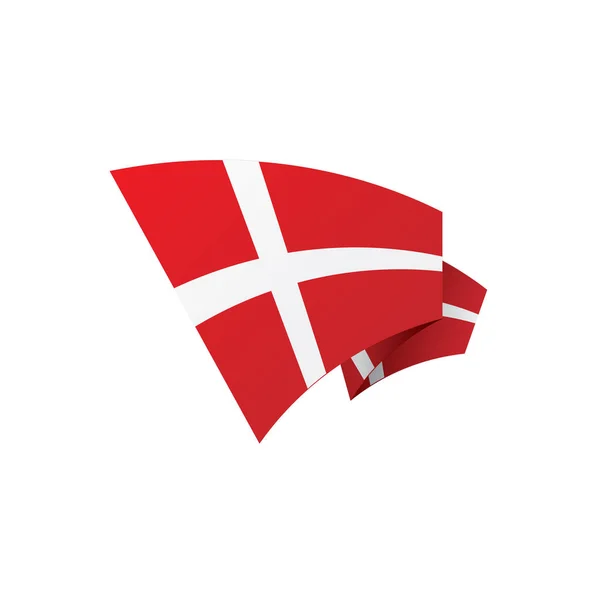 Dänische Flagge, Vektorabbildung — Stockvektor