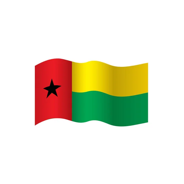 Vlajka Guineje Bissau, vektorové ilustrace — Stockový vektor