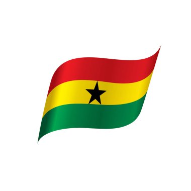 Gana bayrak, vektör çizim