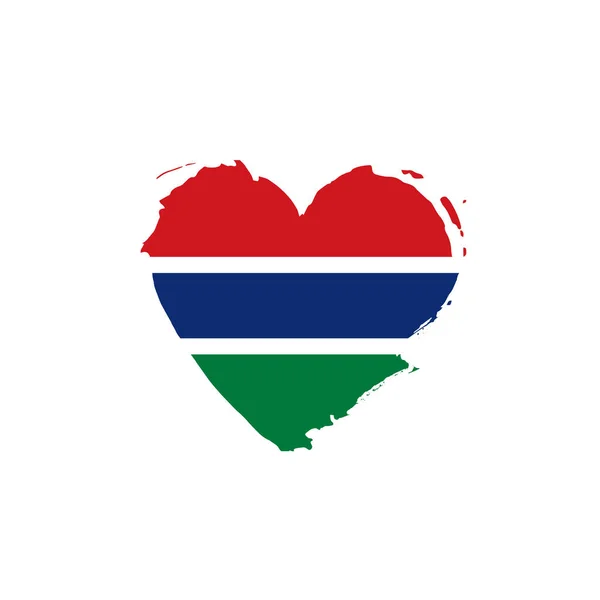 Vlag van Gambia, vectorillustratie — Stockvector