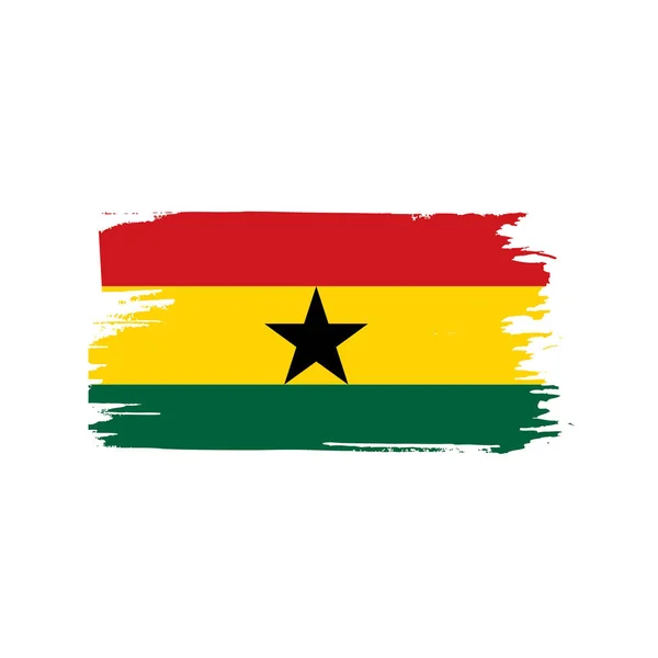 Bandera de Ghana, vector de ilustración — Archivo Imágenes Vectoriales