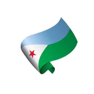 Cibuti bayrağı, vektör çizim