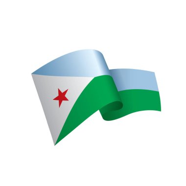 Cibuti bayrağı, vektör çizim