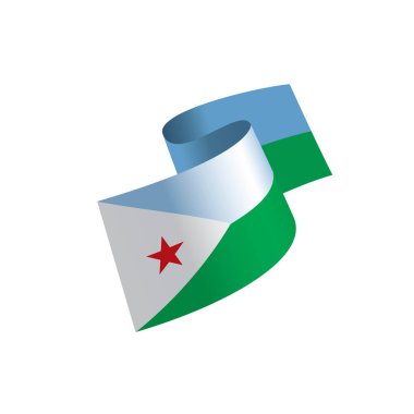 Cibuti bayrağı, vektör çizim