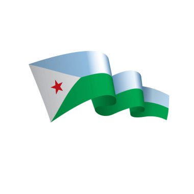 Cibuti bayrağı, vektör çizim