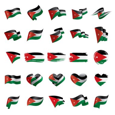 Jordan bayrağı, vektör illüstrasyonu