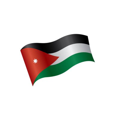Jordan bayrağı, vektör illüstrasyonu