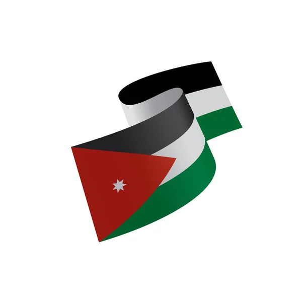 Bandeira da Jordânia, ilustração vetorial — Vetor de Stock