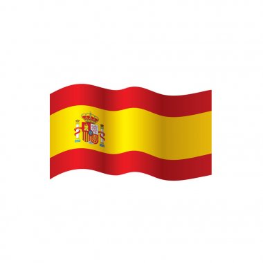 İspanya bayrağı, vektör illüstrasyonu