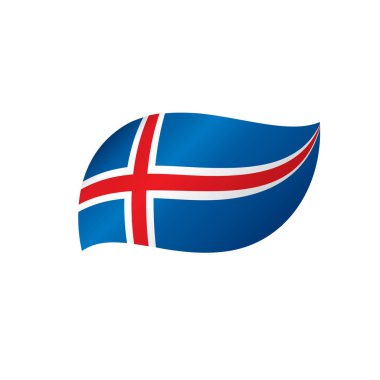 İzlanda bayrağı, vektör çizim