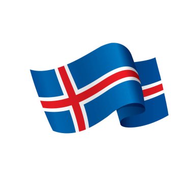 İzlanda bayrağı, vektör çizim