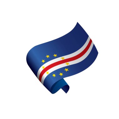 Cape Verde bayrak, vektör çizim