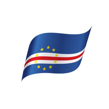 Cape Verde bayrak, vektör çizim