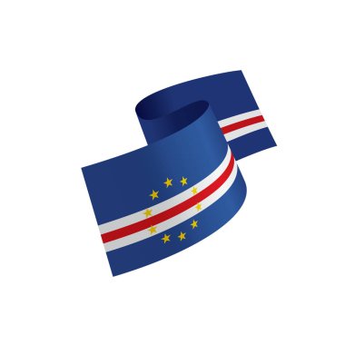 Cape Verde bayrak, vektör çizim