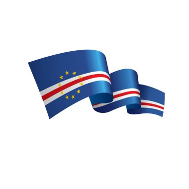 Cape Verde bayrak, vektör çizim