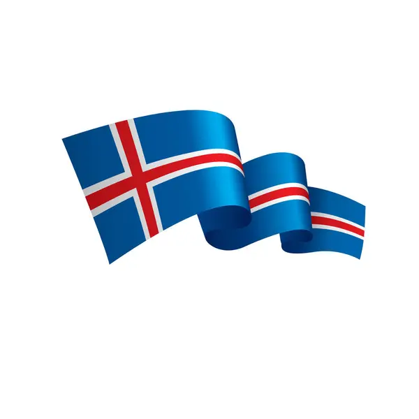 Bandera de Islandia, vector ilustración — Vector de stock