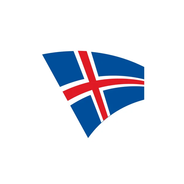 İzlanda bayrağı, vektör çizim — Stok Vektör